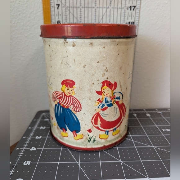 Other - Vintage 1951 Nesco Dutchy Boy and Tin Litho Nesting Canister